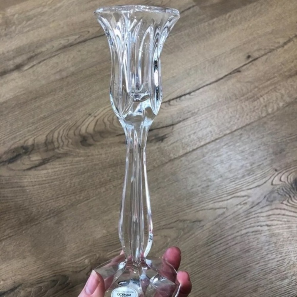 GORHAM‎ CRYSTAL TULIP CANDLESTICKS CANDLE HOLDERS. - Picture 4 of 7